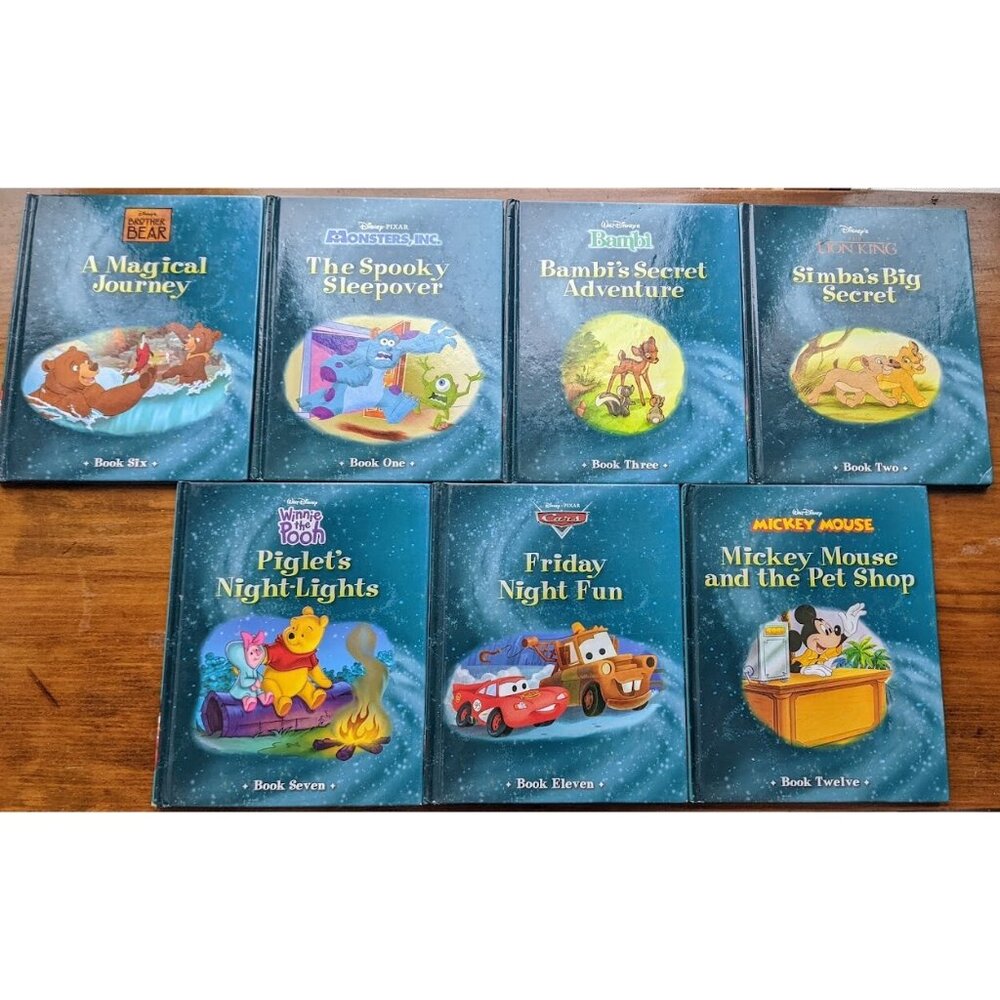 7 Disney Bedtime Storybooks 2009 First Edition – Monsters Inc, Lion King, Pooh